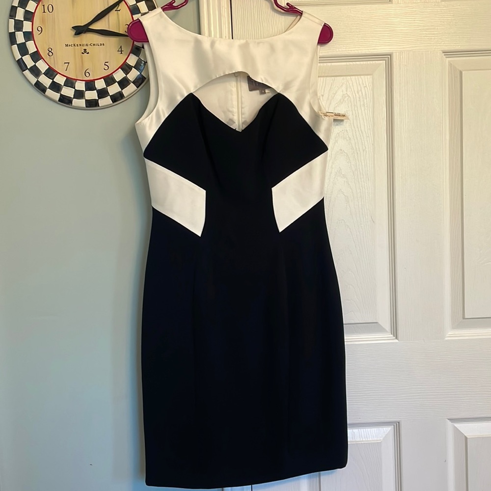 *NWT* Theia Black and white dress